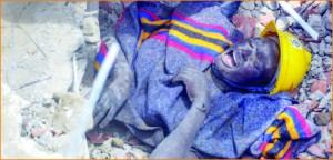 Collapsed building