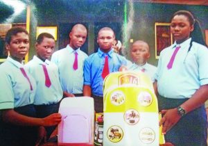 Pupils of Catland College display products made during   entrepreneur day event recently