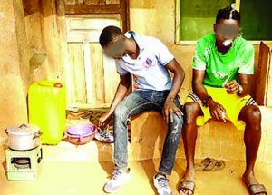 Students smoking Indian hemp in their off campus apartment
