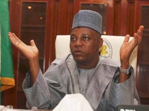 Borno state Gov. Kashim Shettima, speaks to the Associated Press