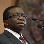 Nigeria’s Minister of Health Isaac Folorunso Adewole attends an emergency National Council on Health meeting on the control of Lassa Fever in Abuja
