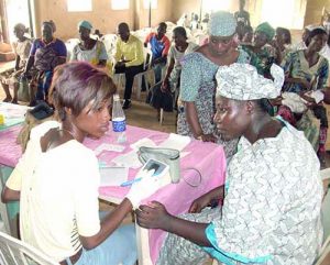A health screening in Lagos