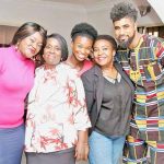 Joke Sylva (2nd left ) and members of cast of Heartbeat