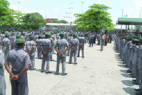 Customs officials in Lagos