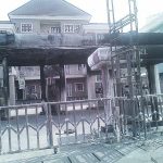 Razed filling station.