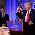 U.S. President-elect Donald Trump speaks at a conference in New York