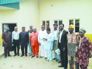 3rd left Segun Oni, Prof. Kerr, FUOYE VC, Shoremekun, Bakare and other ANA executives.j
