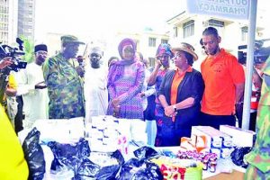 Some of the drugs and other items brought by the Nigerian Air Force