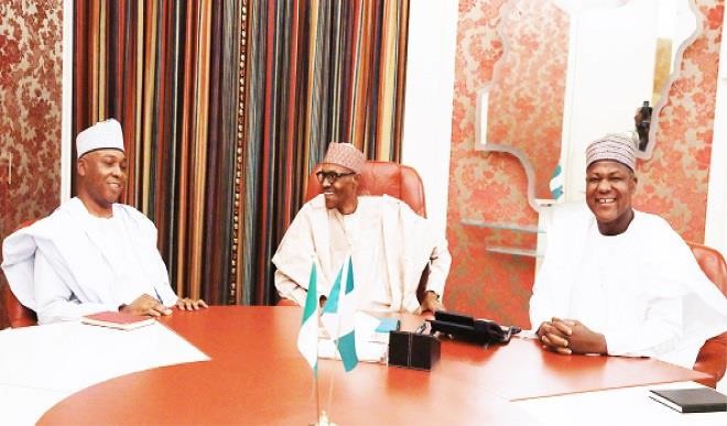 2017_3$large_Buhari_meets_Saraki,_Dogara_over_budget
