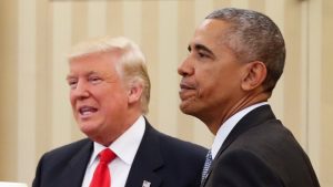 Donald Trump and Obama