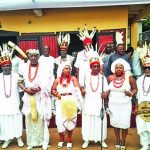 Igwe Chidubem Iweka and wife, Dr and Dr Mrs Monago with other cabinet chiefs