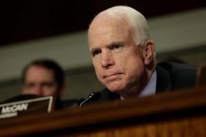 U.S. Senator John McCain (R-AZ) attends the Senate Armed Services Committee hearing