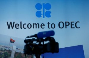 A TV camera is seen inside the OPEC headquarters in Vienna