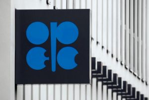FILE PHOTO – The OPEC logo is pictured on the wall of the new OPEC headquarters in Vienna