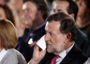 Spanish Prime Minister and People’s Party (PP) leader Mariano Rajoy attends a campaign ahead of Spain’s general election in Valencia