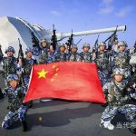PLA soldiers abourd PLA-N destroyer