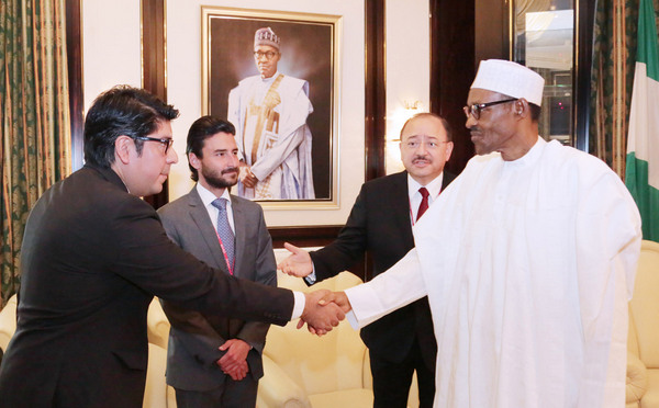 PRESIDENT BUHARI RECEIVES IN FAREWELL MEXICO AMB