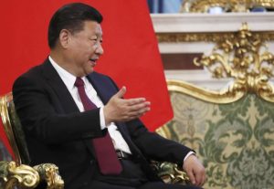Chinese President Xi Jinping attends a meeting with his Russian counterpart Vladimir Putin in Moscow