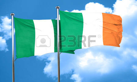 58079695-nigeria-flag-with-ireland-flag-3d-rendering