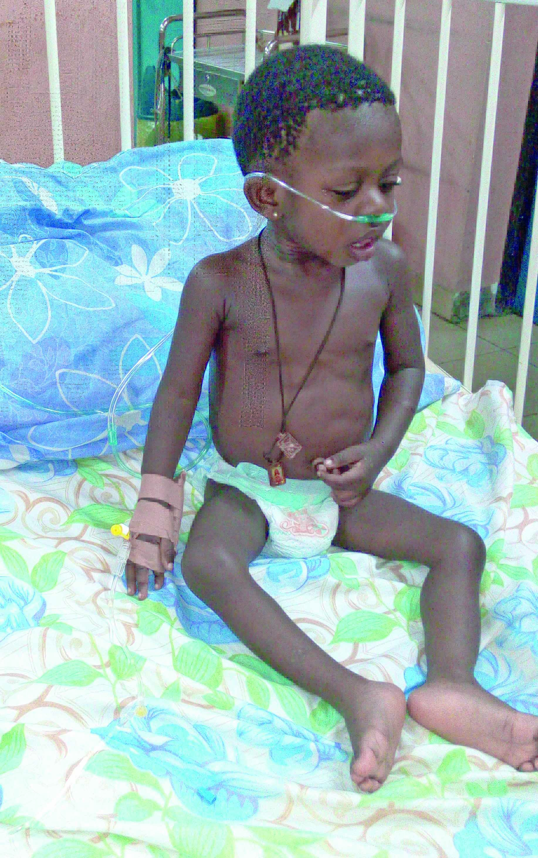 Baby Nelly in the hospital