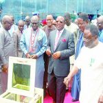 Ebonyi State Governor, Chief David Umahi leading others to thanksgiving during the October 1 celebration