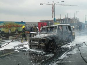 burnt car