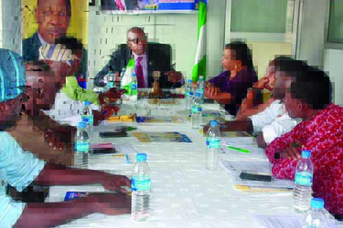 Okpeseyi during an interaction