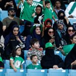 Saudi Arabia women attend a rally to celebrate the 87th annual National Day of Saudi Arabia in Riyadh