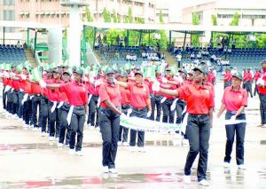 Teachers in match past at 2017 World Teachers Day celebration