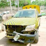 VIO vehicle vandalised by rampaging taxi drivers