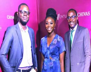 Oluyomi Ojo (Co-Founder, Printivo), Afua Osei (Co-Founder, She Leads Africa), and Shola Ladoja (Founder, Simply Green Juice)