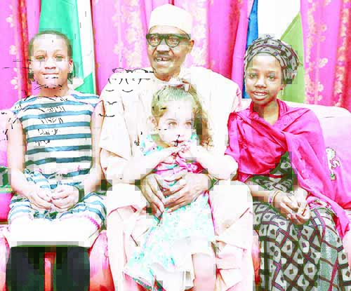 Pres. Buhari and Children