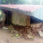 One of the houses dissolved by the flood in Mgbo Agbaja. PHOTO. OBINNA ODOGWU