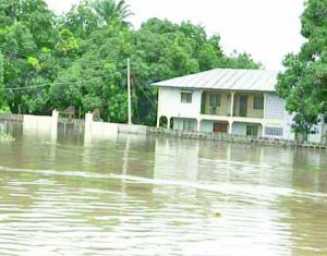 Some flooded homes