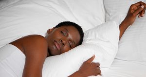 sleeping woman black