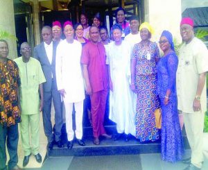 Prof Ajiboye,members of the council and other stakeholders