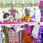 Rev. Fr Collins Ojene, Hon. Lasbry Amadi, Hon. Somtochukwu Udeze and Igwe Ngoddy while commissioning the project