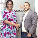 Sam Onyemelukwe, MD of Trace TV with Juliet Anammah, CEO of Jumia