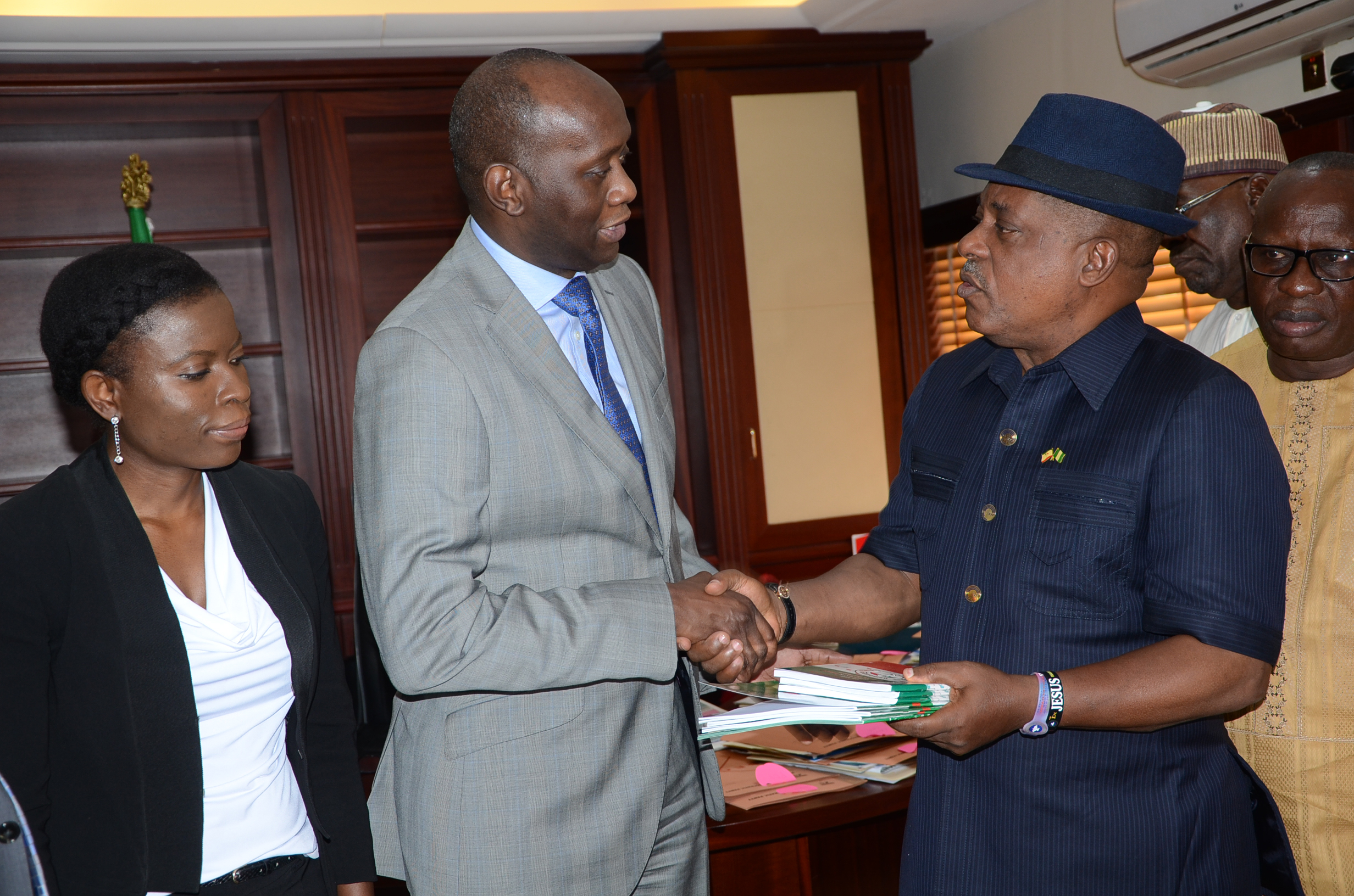Pic.5. UN delegation visits PDP National Chairman Uche Secondus in Abuja