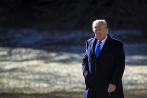 President Trump Departs The White House To Spend The Weekend At Camp David