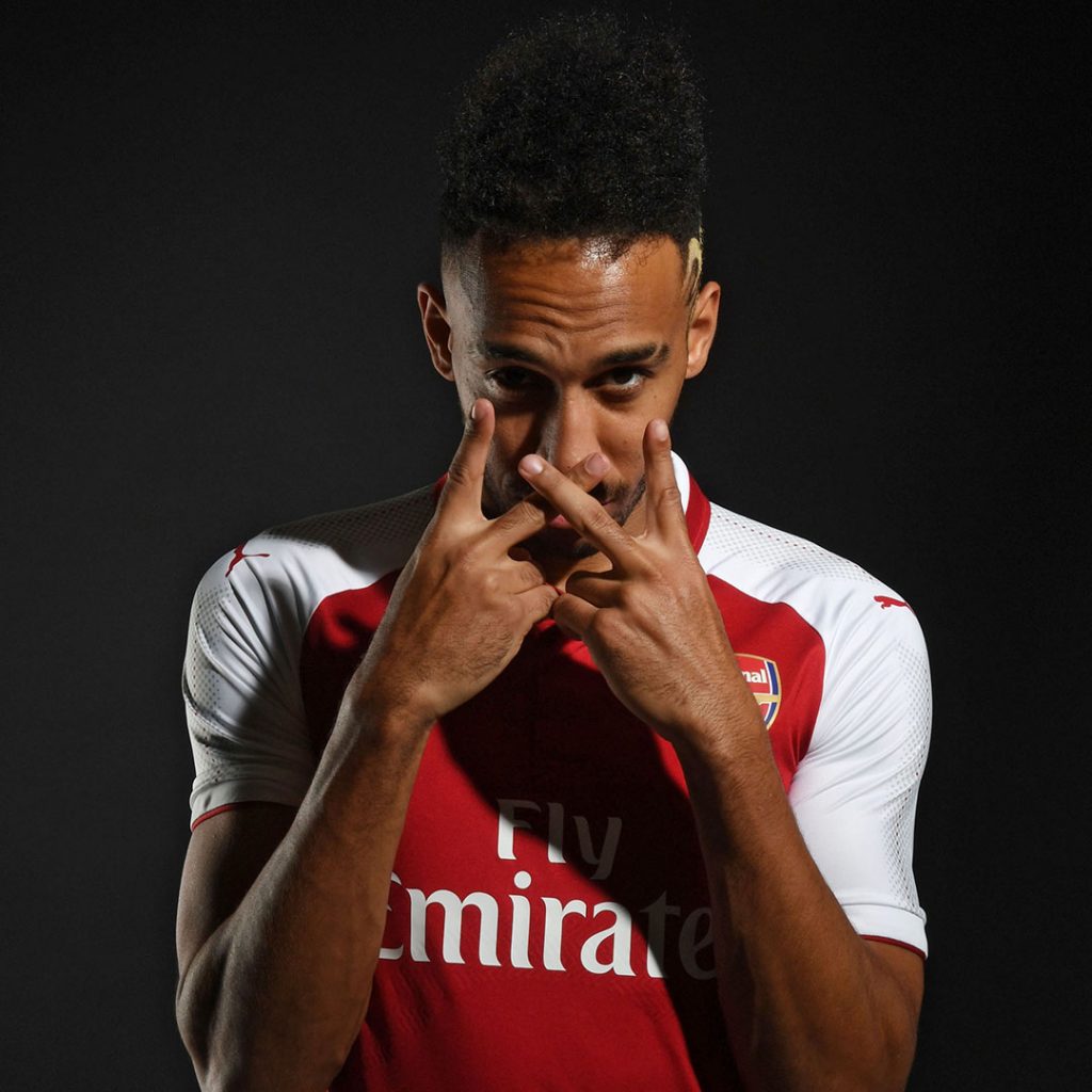 Arsenal Unveil New Signing Pierre-Emerick Aubameyang.