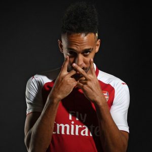 Arsenal Unveil New Signing Pierre-Emerick Aubameyang.