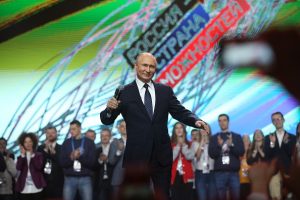 Russian President Vladimir Putin Visits Youth Forum in Moscow