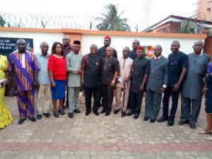 The delegates in a group photo with Anambra State Head of Service