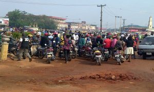 The-protesting-okada-riders-in-Benin1