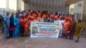 A cross section of some of the beneficiaries of the training programme for farmers in Ebonyi organized by NAHORT