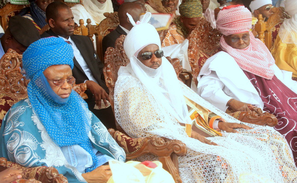 Emir of Kano Sanusi at SARKIN MATASA turbaning