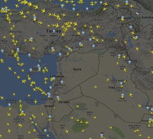 Syria AIRSTRIKES reroute flights