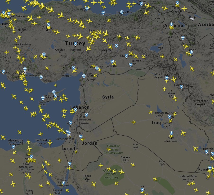 Syria AIRSTRIKES reroute flights