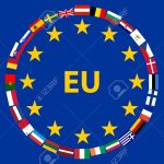 Flag EU with flags of countries